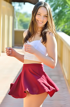 Brooke upskirt sin the street